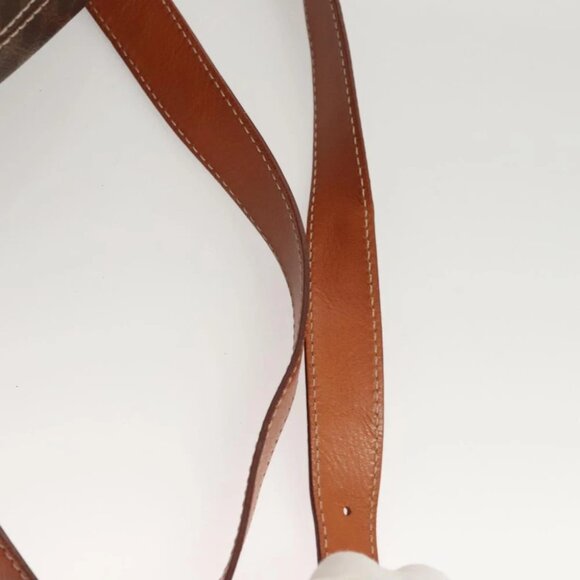 CELINE Macadam Canvas Backpack PVC Leather Brown Gold Auth sw678 - Picture 13 of 15